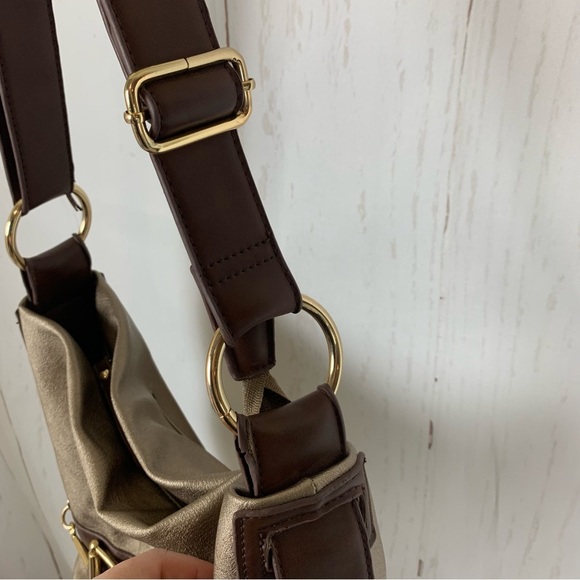 Liz Soto Anna crossbody purse handbag bronze brown - Picture 4 of 10